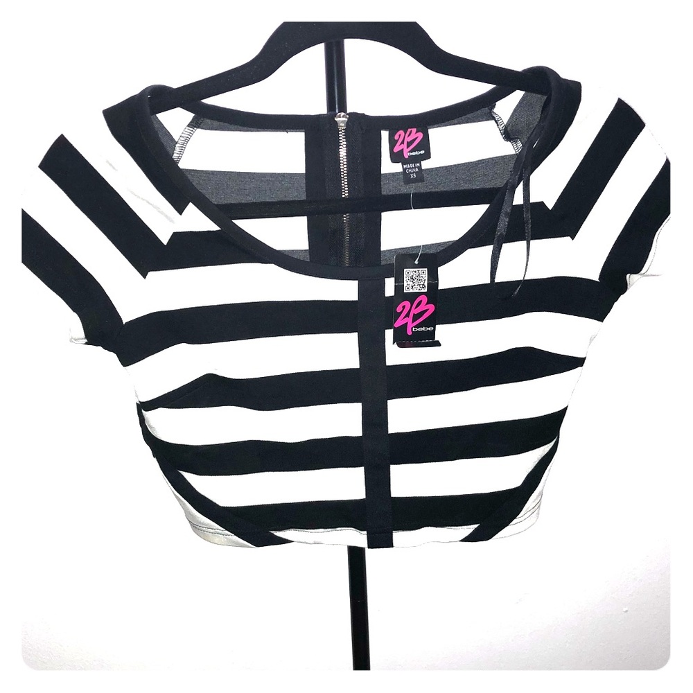BeBe Stripped Crop Top